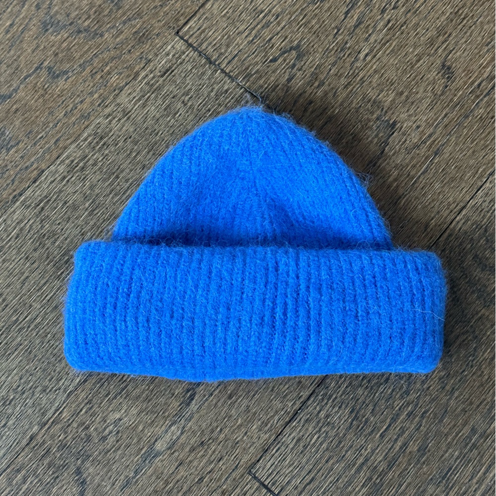 Arket Blue Wool Beanie